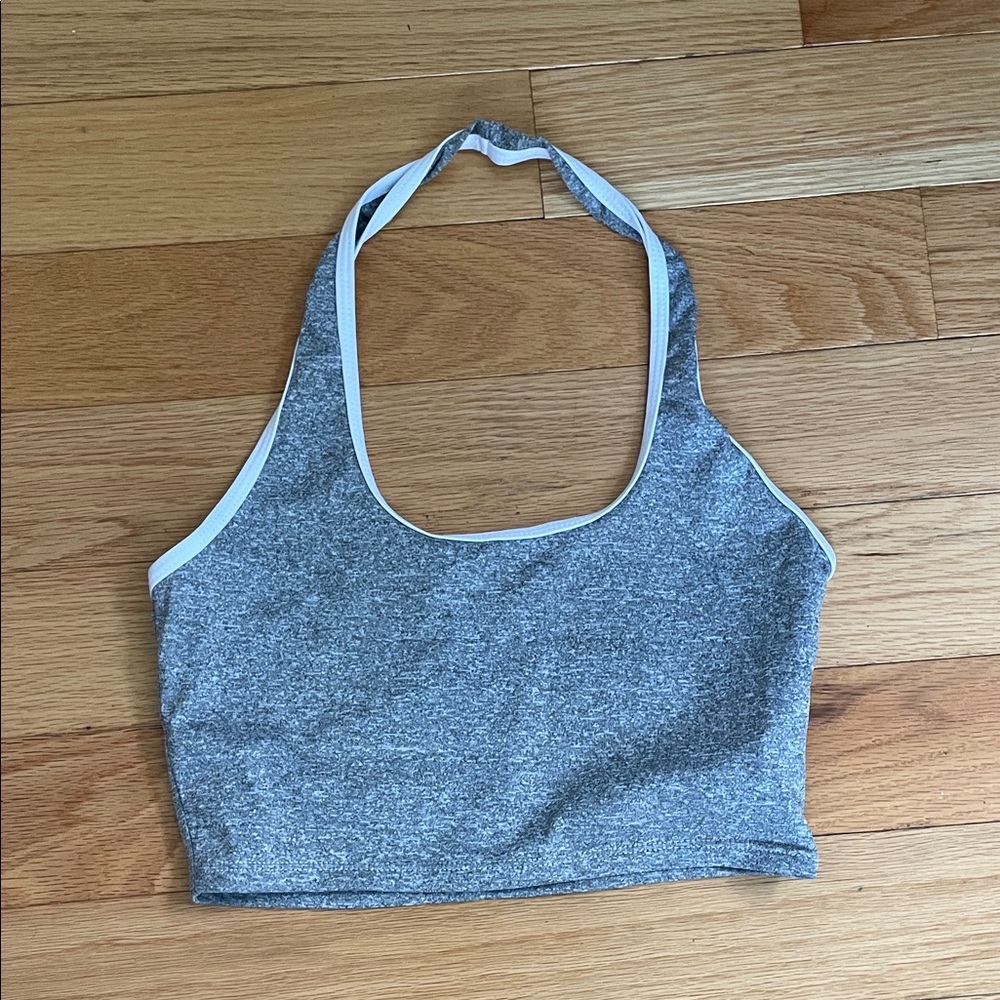SHEIN Gray Halter Crop Top